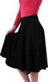 čierna midi dámska sukňa Mirka Jožánek s úpletovým pásom, tehotenská