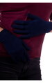 tmavomodré bavlnené, elastické dámske rukavice Jožánek, jednofarebné