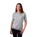 olivové dámske oversize tričko s krátky rukávom Darina Jožánek, patentom, bavlnené