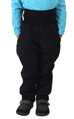 čierne detské softshellové nohavice Jožánek s vreckami, patentom, nastaviteľným pásom