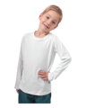 biele detské tričko Jožánek s dlhým rukávom, bavlnené, jednofarebné