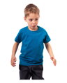 tmavo tyrkysové detské tričko s krátkym rukávom Jožánek, bavlnené, jednofarebné, hladké