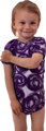 fialové kojenecké body so vzorom, krátkym rukávom Jožánek, bavlnené, z úpletu