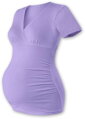 levanduľové tehotenské tričko s krátkym rukávom Barbora Jožánek elastické