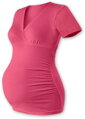 lososovo ružové tehotenské bavlnené tričko Barbora Jožánek s krátkym rukávom