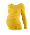 žltooranžové tehotenské tričko Johanka Jožánek s dlhým rukávom