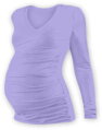 svetlofialové tehotenské tričko Vanda Jožánek s dlhým rukávom, bavlnené