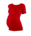 červené tehotenské tričko elastické Johanka Jožánek s krátkym rukávom