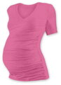 ružové tehotenské tričko s krátkym rukávom Vanda Jožánek elastické