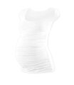 biele tehotenské tričko s mini rukávom Johanka Jožánek, bavlnené