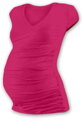 sýto ružové elastické tehotenské tričko s mini rukávom Vanda Jožánek