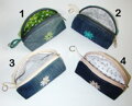 kľúčenky s koženkou a výšivkou z recyklovanej rifloviny HAND MADE LÍNIA