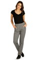 sivé melírové dámske nohavice s vysokým pásom, vreckami 5D302 Litex