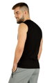 čierne pánske tričko bez rukávov 5D251 Litex zo zadu