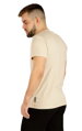 béžové pánske tričko s krátkym rukávom 5D222 Litex zo zadu