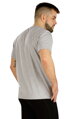 sivé melírové pánske tričko s krátkym rukávom 5D247 Litex zo zadu