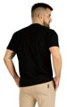 čierne pánske tričko s krátkym rukávom 9D073 Litex zo zadu