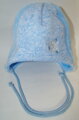 modrá zimná kojenecká čiapka Repal z predu, s vločkou, šnúrkami