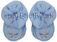 kojenecké modré papučky Richelieu Motýľ 1034 bavlnené