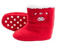 červené kojenecké papučky - čižmičky Rolničky 1075 Richelieu na suchý zips