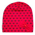 červená dievčenská čiapka s mašľou Srdiečko 1228 Richelieu