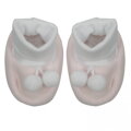 kojenecké ružové papučky Richelieu 7003R s patentom