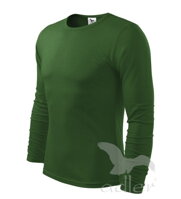 pánske zelené tričko s dlhým rukávom Adler, z úpletu, jednofarebné