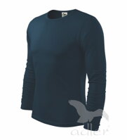 pánske tmavomodré tričko s dlhým rukávom Adler, jednofarebné, na potlač
