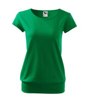 trávovo zelené dámske tričko City 120 Malfini s krátkym rukávom, bavlnené