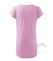 dámske ružové tričko / šaty Love 123 Adler zo zadu