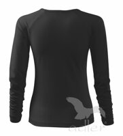 čierne dámske tričko Adler s dlhým rukávom zo zadu