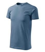 denim pánske tričko Basic 129 Malfini s krátkym rukávom, jednofarebné, bavlnené