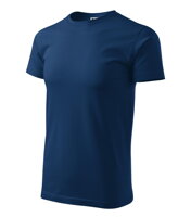 bavlnené polnočne modré pánske tričko Basic 129 Malfini s krátkym rukávom