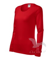 červené dámske tričko Adler SLIM 139 s dlhým rukávom z boku