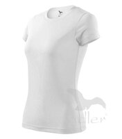 biele dámske tričko s krátkym rukávom Adler FANTASY 140 na šport, bežné nosenie