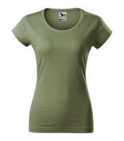 khaki dámske tričko Viper 161 Malfini s krátkym rukávom, bavlnené, jednofarebné