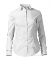 biela dámska košeľa Style LS 229 Malfini s dlhým rukávom