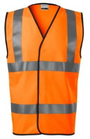 fluorescenčná oranžová vesta unisex HV BRIGHT 9V3 Adler na suchý zips