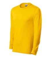 žlté pánske tričko s dlhým rukávom, manžetami R05 Rimeck Malfini