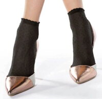 čierne dámske silonkové ponožky Call Knittex so vzorom