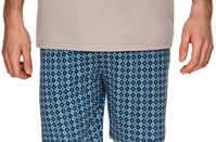 detail sivohnedého pánskeho pyžama Maksim 2736 Taro s kraťasmi, krátkym rukávom