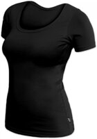 čierne dámske tričko s krátkym rukávom Brigita Jožánek, basic, klasické