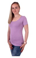 levanduľové dámske tričko s krátkym rukávom Brigita Jožánek, jednofarebné