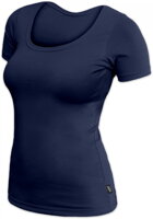 tmavomodré dámske tričko Brigita Jožánek s krátkym rukávom, jednofarebné, elastické