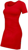červené šaty s krátkym rukávom na kojenie Elena Jožánek, na dojčenie, nad kolená