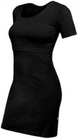 čierne šaty na kojenie, dojčenie Elena Jožánek, s krátkym rukávom, bavlnené