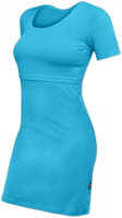 tyrkysové šaty s krátkym na kojenie, dojčenie Elena Jožánek, elastické, jednofarebné