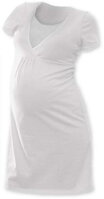 smotanová tehotenská nočná košeľa Lucie Jožánek, s krátkym rukávom, na dojčenie