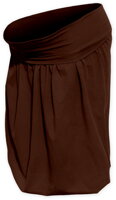 čokoládová tehotenská sukňa Sabina Jožánek s vysokým pásom, ovinovacia