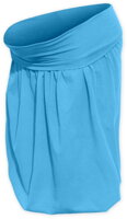 bavlnená tyrkysová tehotenská sukňa Sabina Jožánek, elastická, jednofarebná